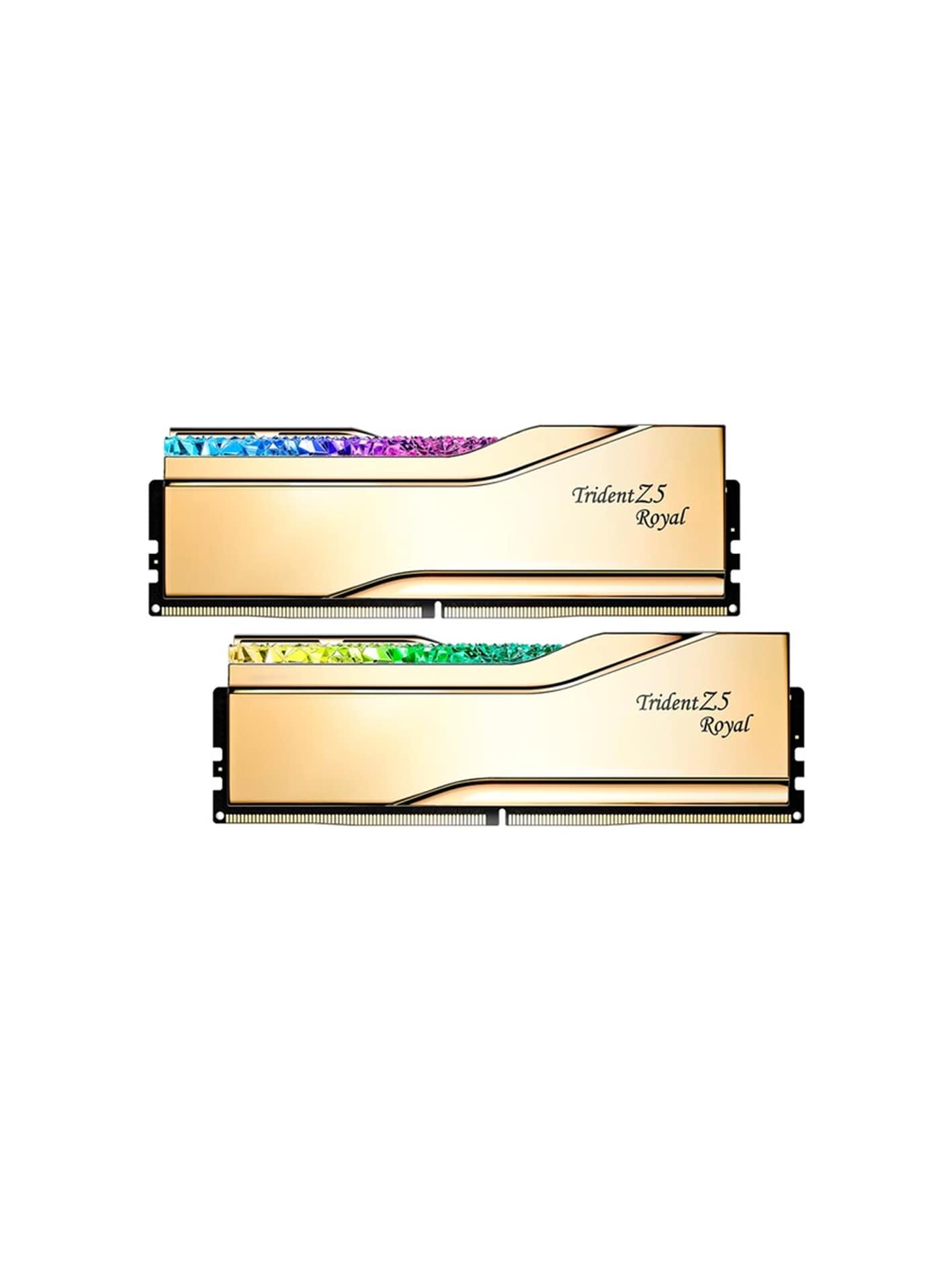 32-7200-TZ5-ROYAL-GOLD-min.jpg رم دسکتاپ DDR5 جی اسکیل دو کاناله 7200 مگاهرتز مدل Trident Z5 Royal GOLD ظرفیت 32 گیگابایت CL34 - Image 1