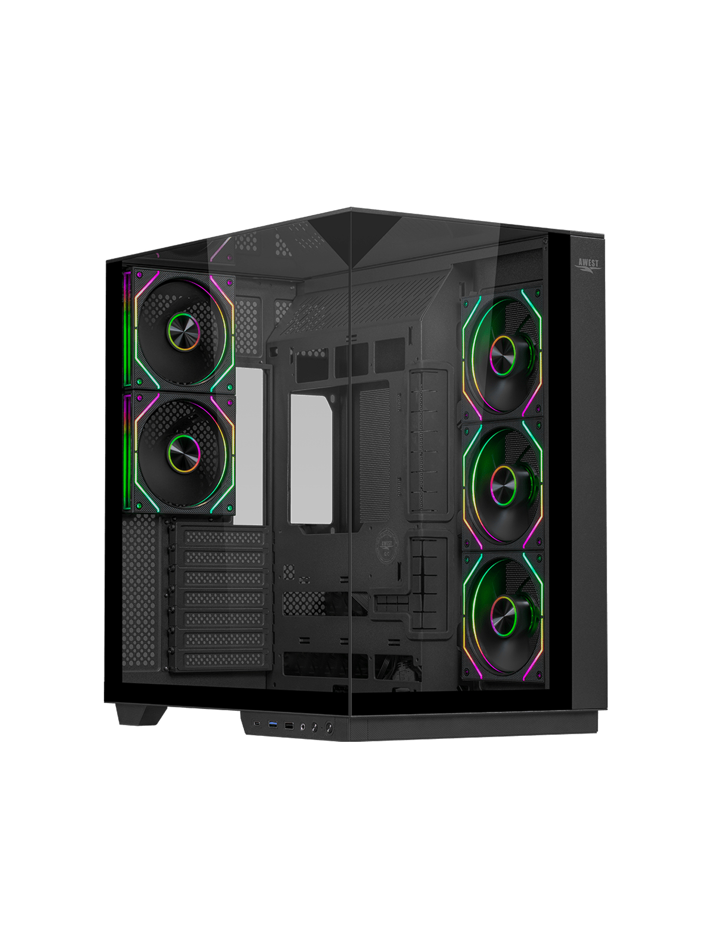 AQ5 TG کیس گیمینگ اوست مدل AQ-5TG-B - Image 1