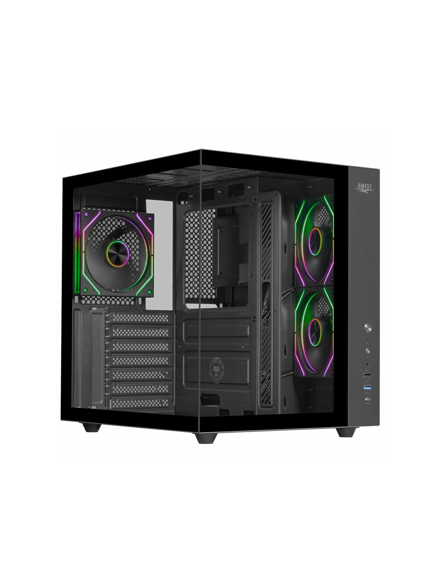 Case AQ15B کیس گیمینگ اوست مدل AQ-15-TG-B - Image 1